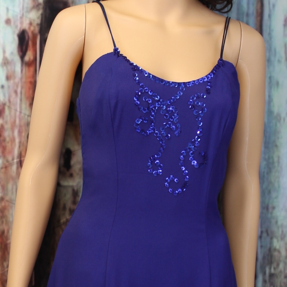 Vintage Blue Evening Gown